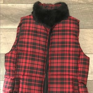 Chaps Plaid Vest (NWOT)